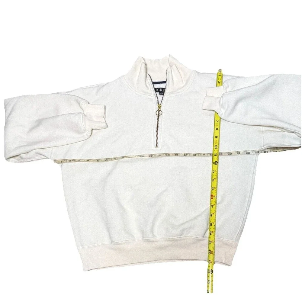 J. Crew Heritage Fleece Half-zip Sweatshirt Women's Size Medium